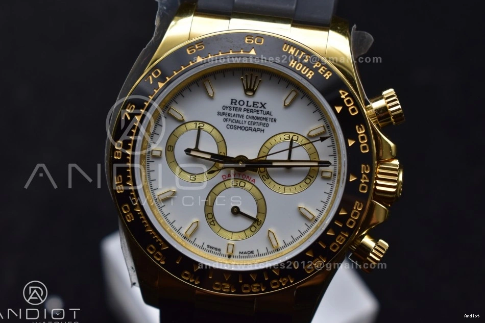126518 White Oysterflex QF Edition on (Weighted) Daytona Strap V6 Best 1:1 Dial SH4131 1203